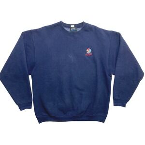 Vintage NBC Experience New York Sweatshirt Mens L Navy Blue Crew Neck Pullover